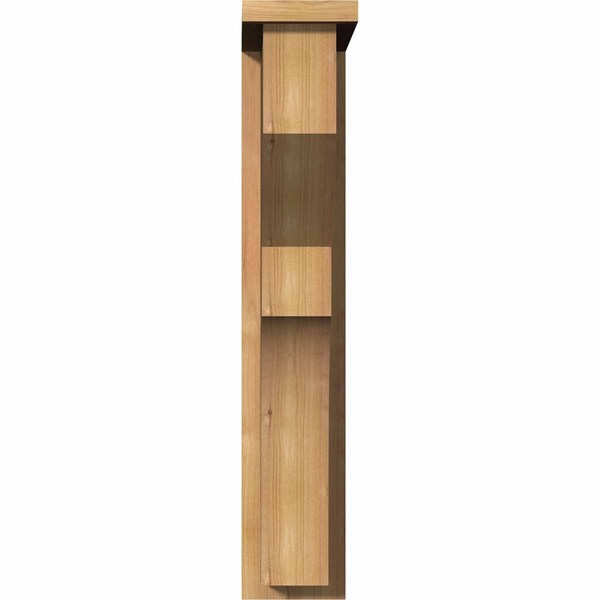 Monterey Smooth Corbel W/Backplate, Western Red Cedar, 5 1/2W X 14D X 30H